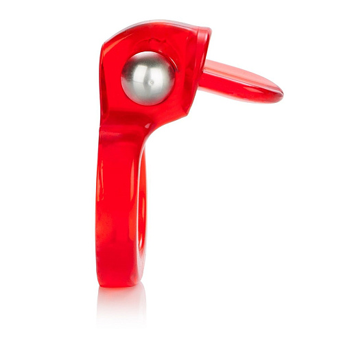 Эрекционное виброкольцо красного цвета California Exotic Novelties Wireless Clit Flicker SE-1829-11-3