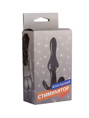 Чёрная анальная пробка с зауженным кончиком Сумерки богов 650-08 BX DD (9 см)