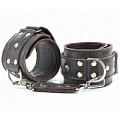 Коричневые кожаные оковы с клепками БДСМ арсенал 56002ars