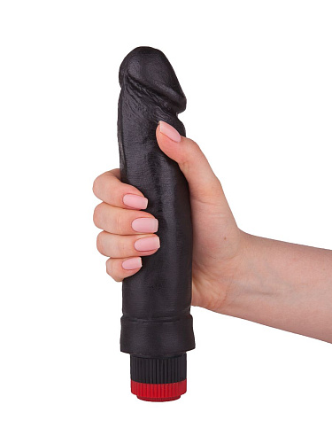 Чёрный вибратор-реалистик с чётко очерченной головкой LOVETOY (А-Полимер) 417000 (20,5 см)