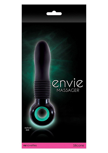 Чёрный вибратор с подсветкой NS Novelties Envie Smooth NSN-0210-33 (18 см)