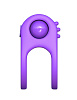 Фиолетовое эрекционное кольцо с подхватом мошонки Pipedream Silicone Duo-Ring PD5809-12
