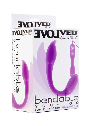 Гибкий фиолетовый вибратор Evolved Bendable You Too EN-CA-2057-2 (20,3 см)