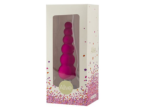 Розовый анальный вибромассажёр в форме «ёлочки» Adrien Lastic Lance 20431 (14 см)