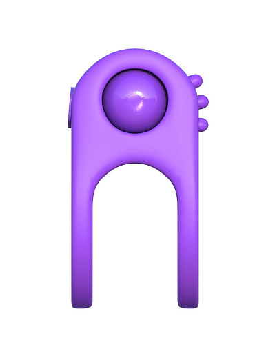 Фиолетовое эрекционное кольцо с подхватом мошонки Pipedream Silicone Duo-Ring PD5809-12