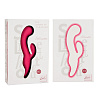 Красный вибромассажер с клиторальным стимулятором California Exotic Novelties Silhouette S13 SE-4592-25-3 (19,8 см)