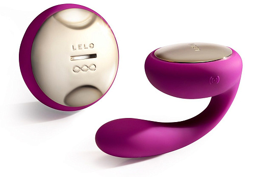 Лиловый вибромассажёр для пар Lelo Ida Deep Rose LEL7442