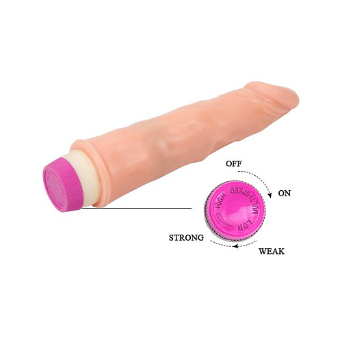 Вибратор телесного цвета Bior toys Realistic Cock Vibe EE-10048 (21 см)