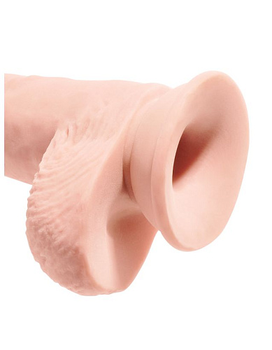 Телесный фаллоимитатор на присоске Pipedream 10 Triple Density Fat Cock with Balls PD5722-21 (27,9 см)