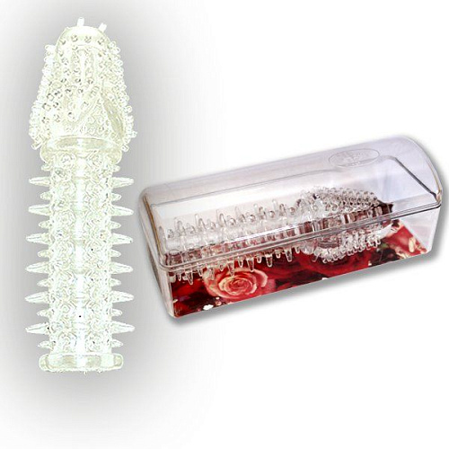 Прозрачная удлиняющая насадка с шипами Baile BI-010045L-0702 (14 см)