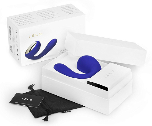 Синий вибромассажёр для пар Lelo Tara Midnight Blue LEL7489