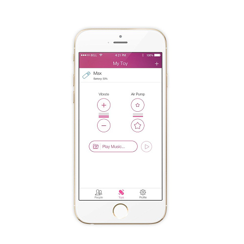 Инновационный мастурбатор белого цвета с воздушным насосом Lovense Max Masturbator E26371