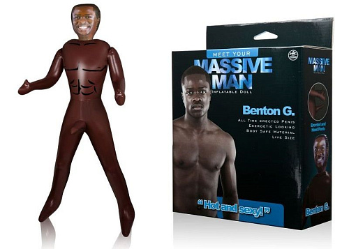 Надувной темнокожий секс-мужчина с фаллосом NMC MASSIVE MAN BENTON G. LOVE DOLL 120196