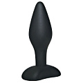 Чёрный анальный стимулятор Orion Silicone Butt Plug Small 05037890000 (9 см)