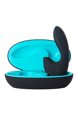 Нереалистичный вибратор чёрного цвета с клиторальным отростком Sense Max SVB (16 см)