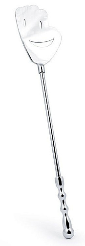 Серебристый металлический стек с ладонью-смайликом Bior toys NTU-80624 (43 см)