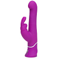 Фиолетовый вибратор с клиторальным стимулятором Happy Rabbit Beaded G-Spot Rechargeable Rabbit Vibrator 71505 (24 см)