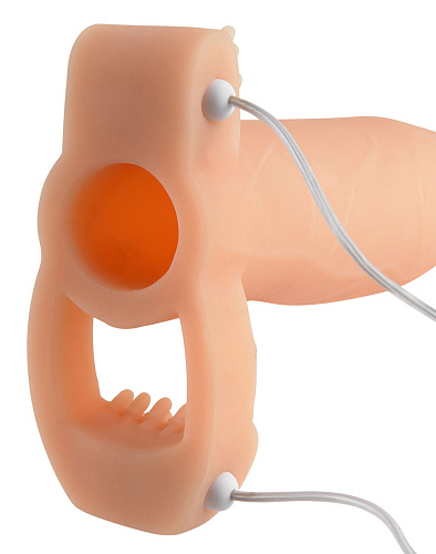 Телесная вибронасадка Pipedream Real Feel Twin Teazer PD4121-21 (15 см)