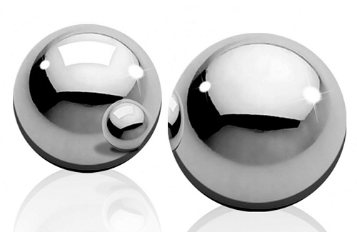 Серебристые вагинальные шарики Shots Media BV Medium Weight Ben-Wa Balls OU218SIL