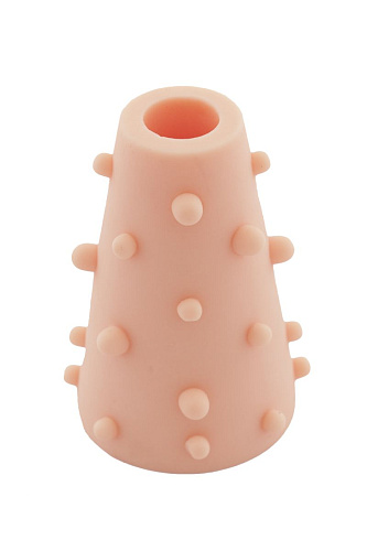 Телесная насадка в форме конуса с шишечками ToyFa XLover 748004 (10 см)