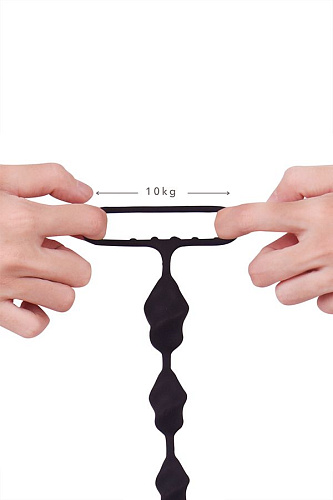 Чёрная анальная цепочка S-HANDE Lala SHD-033 (23,1 см)