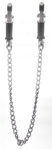 Серебристые зажимы для сосков Shots Media BV Vice Nipple Clamps OU087MET