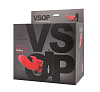 Страпон с вибрацией и клиторальным стимулятором в красном цвете Seven Creations VSOP N15-60VPR BX GP