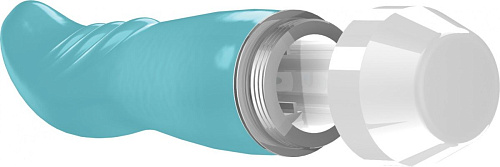 Бирюзовый вибратор с изогнутой головкой Shots Media BV Liora LOV005TUR (15,1 см)
