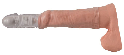 Прозрачная рифленая вибронасадка Orion Vibrating Sleeve 05843710000 (22,5 см)