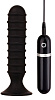Чёрный ребристый вибратор Dream Toys RIBBED TORPEDO 20719 (15 см)
