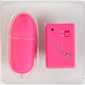 Розовое виброяйцо с пультом ДУ ToyFa 881039-3 (8 см)