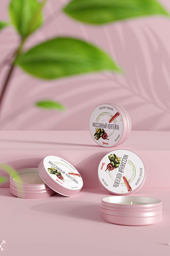 Массажная свеча с ароматом пина колады ToyFa «Массажный коктейль» 722001