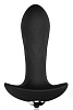 Чёрный анальный вибромассажёр с круглым кончиком Bior toys SEM-55175