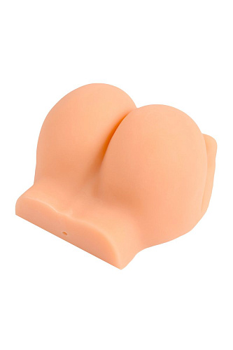 Телесного цвета женский полуторс в позиции «догги-стайл» с двумя любовными тоннелями Xise XS-MA50021