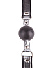 Кляп-шарик на чёрно-серебристых ремешках Sitabella 3005-16