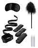 Чёрный игровой набор БДСМ Shots Media BV Bed Bindings Restraint Kit OU374BLK