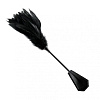 Маленький чёрный стек с пуховкой из перьев Сумерки богов 911-07 PP DD (37 см)