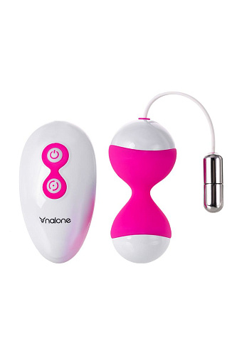 Бело-розовые вагинальные шарики Nalone MiuMiu VS-VR21