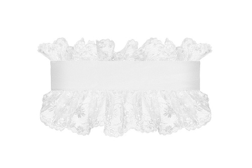 Белая маска на глаза с кружевами по краю Obsessive Etheria mask