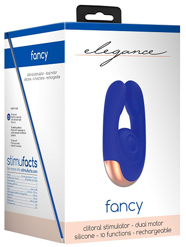 Синий клиторальный стимулятор Shots Media BV Fancy ELE006BLU (9,8 см)