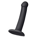Чёрный фаллос на присоске Strap-on-me Silicone Bendable Dildo S 6013137 (17 см)