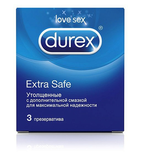 Утолщённые презервативы Durex Extra Safe №3 (3 шт)