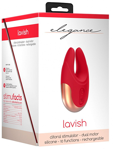 Красный клиторальный стимулятор Shots Media BV Lavish ELE007RED (8,9 см)