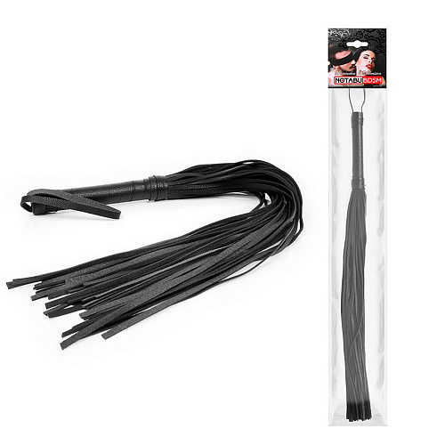 Чёрная многохвостая плётка с круглой ручкой Bior toys NTB-80528 (63 см)