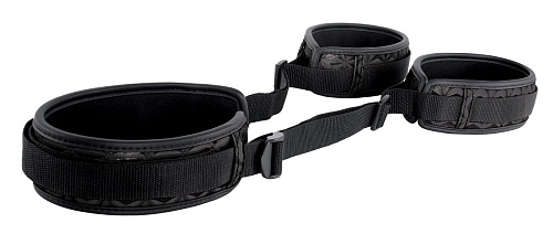 Чёрный слинг для поддержки ног во время близости NS Novelties Sinful Leg Up Sling NSN-1233-13