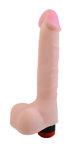 Вибратор-реалистик с мошонкой телесного цвета LOVETOY (А-Полимер) ANDROID Collection-II 542403 (23 см)