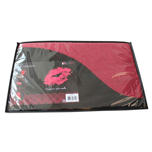 Малиново-чёрная подушка для любви с фиксаторами RestArt HANNA RA-502