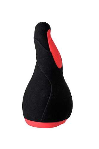 Перезаряжаемый мастурбатор чёрно-красного цвета Erotist Eruption 543003