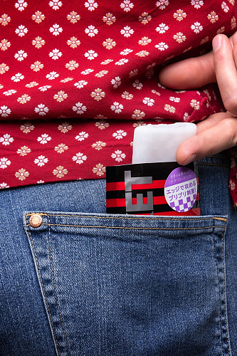 Прозрачый карманный мастурбатор Tenga BLOCK EDGE POT-003