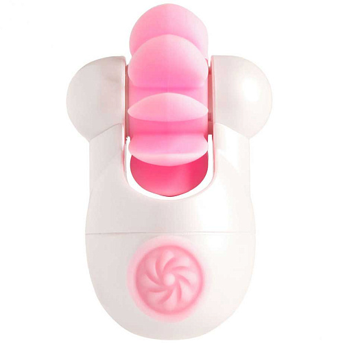 Бело-розовый клиторальный стимулятор Sqweel Sqweel Go White LH-42220
